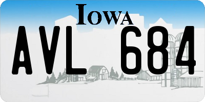 IA license plate AVL684