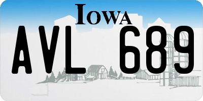 IA license plate AVL689