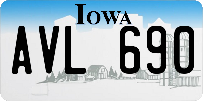 IA license plate AVL690