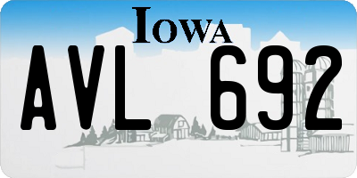 IA license plate AVL692