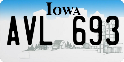 IA license plate AVL693