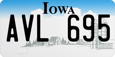 IA license plate AVL695