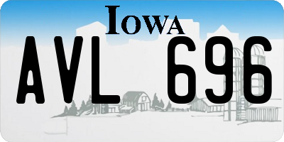 IA license plate AVL696