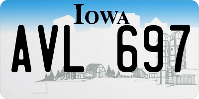 IA license plate AVL697