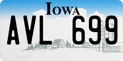 IA license plate AVL699
