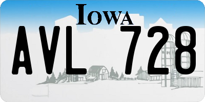 IA license plate AVL728