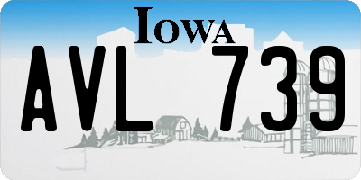 IA license plate AVL739