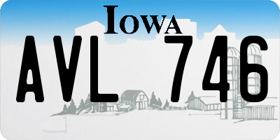 IA license plate AVL746