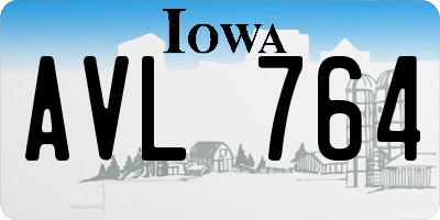 IA license plate AVL764