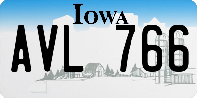 IA license plate AVL766