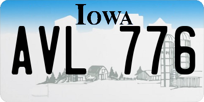 IA license plate AVL776