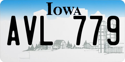 IA license plate AVL779