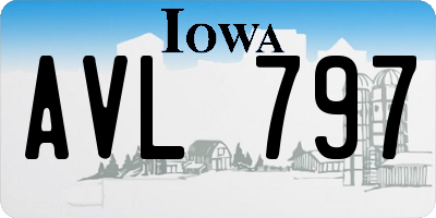 IA license plate AVL797