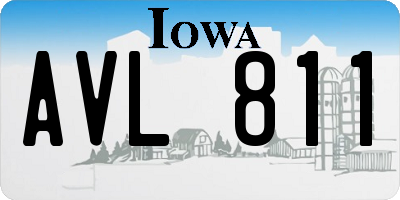 IA license plate AVL811
