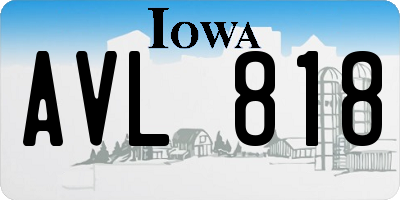 IA license plate AVL818