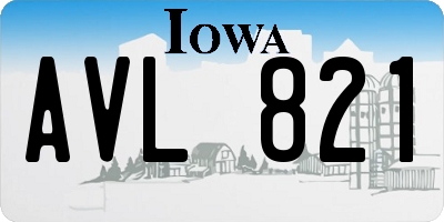 IA license plate AVL821