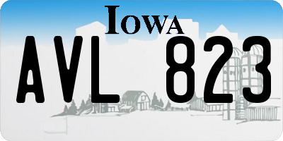 IA license plate AVL823