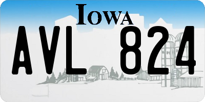 IA license plate AVL824