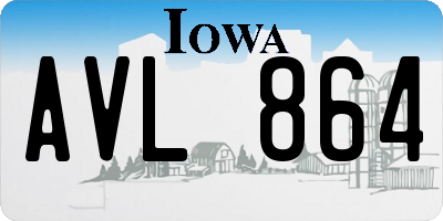 IA license plate AVL864