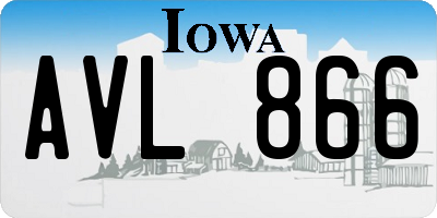 IA license plate AVL866