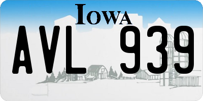 IA license plate AVL939