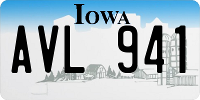 IA license plate AVL941