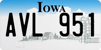 IA license plate AVL951