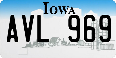 IA license plate AVL969
