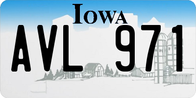 IA license plate AVL971
