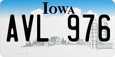 IA license plate AVL976