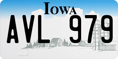 IA license plate AVL979