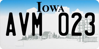 IA license plate AVM023