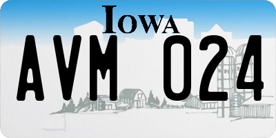 IA license plate AVM024