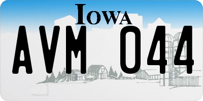 IA license plate AVM044