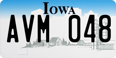 IA license plate AVM048