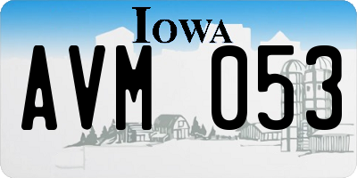 IA license plate AVM053