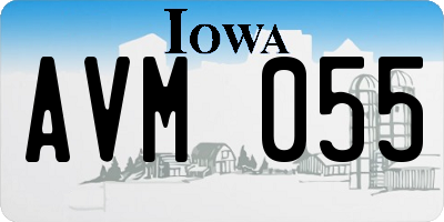 IA license plate AVM055