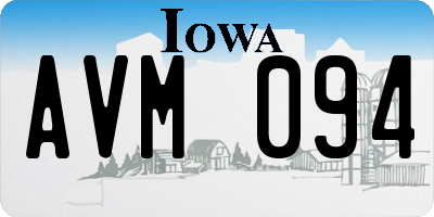 IA license plate AVM094