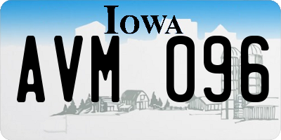 IA license plate AVM096