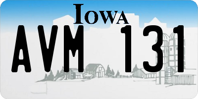 IA license plate AVM131