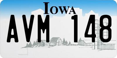 IA license plate AVM148