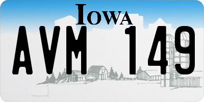 IA license plate AVM149