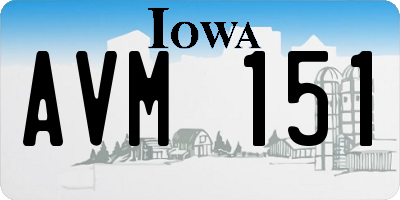 IA license plate AVM151