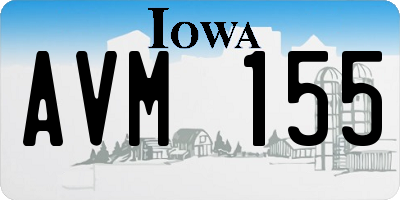 IA license plate AVM155