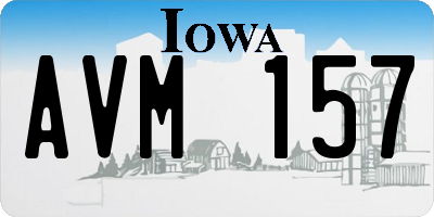 IA license plate AVM157