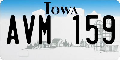 IA license plate AVM159