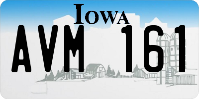 IA license plate AVM161