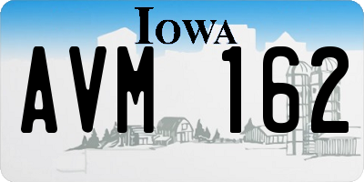 IA license plate AVM162