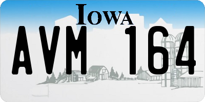 IA license plate AVM164