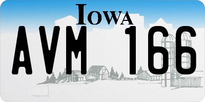 IA license plate AVM166